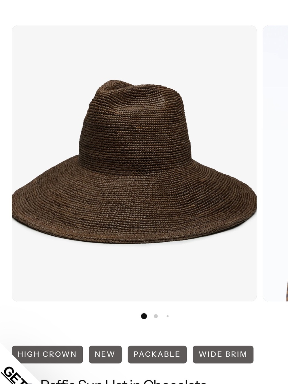 Packable Wide-Brim Sun Hat - Chocolate Brown